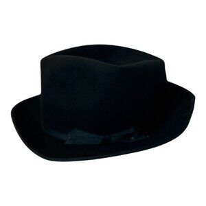 Vintage Webster Hats "The Strato" Futura II Black ~Size 7 Fedora Hat Classic